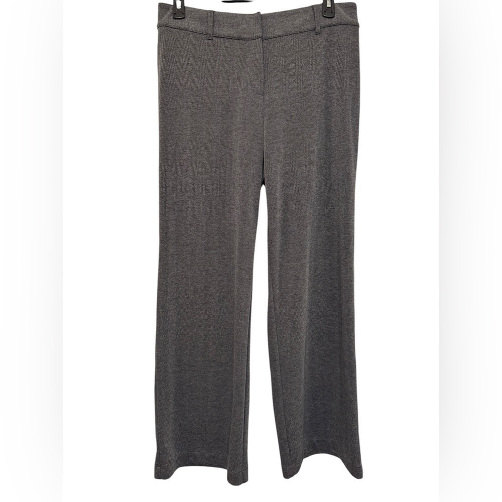 J Jill Wide Leg Herringbone Print Trousers